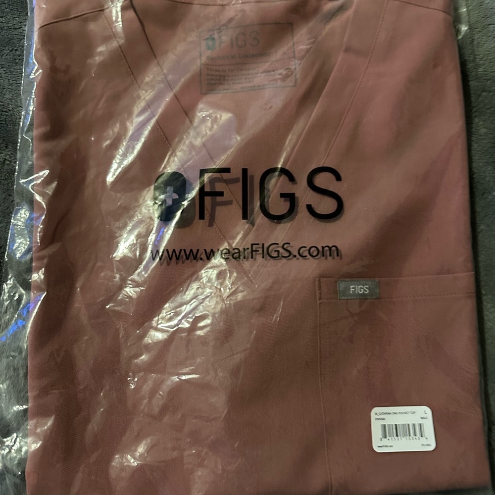 Figs Catarina Scrub Top, Large, Mauve